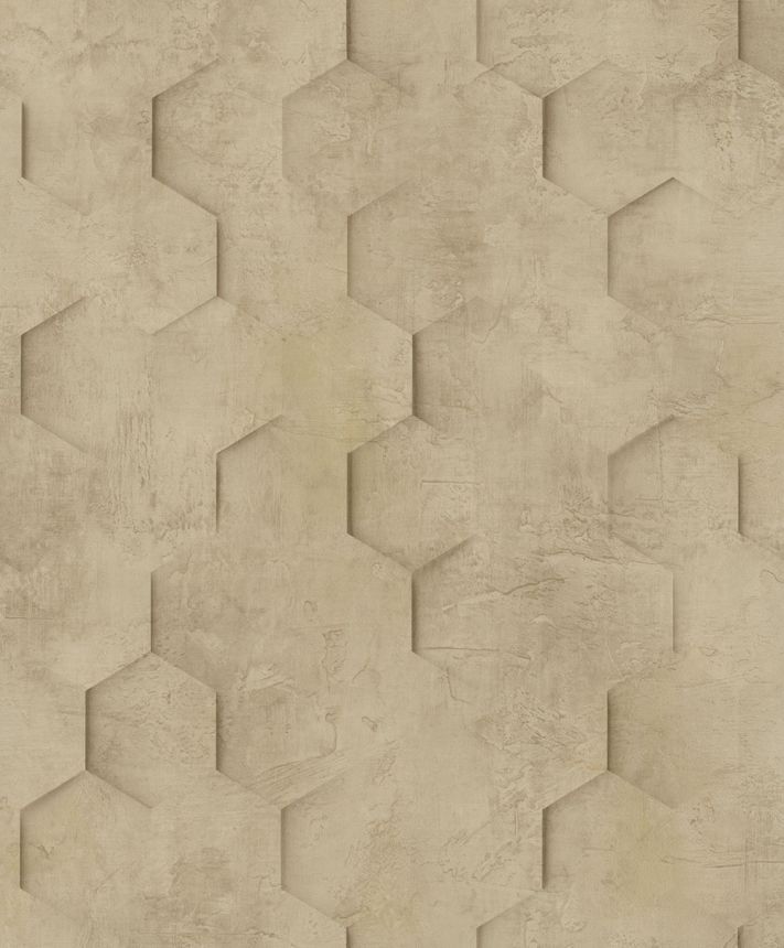 Geometric Wallpaper, Beige, Hexagons, 34163, Loft Superior, Marburg