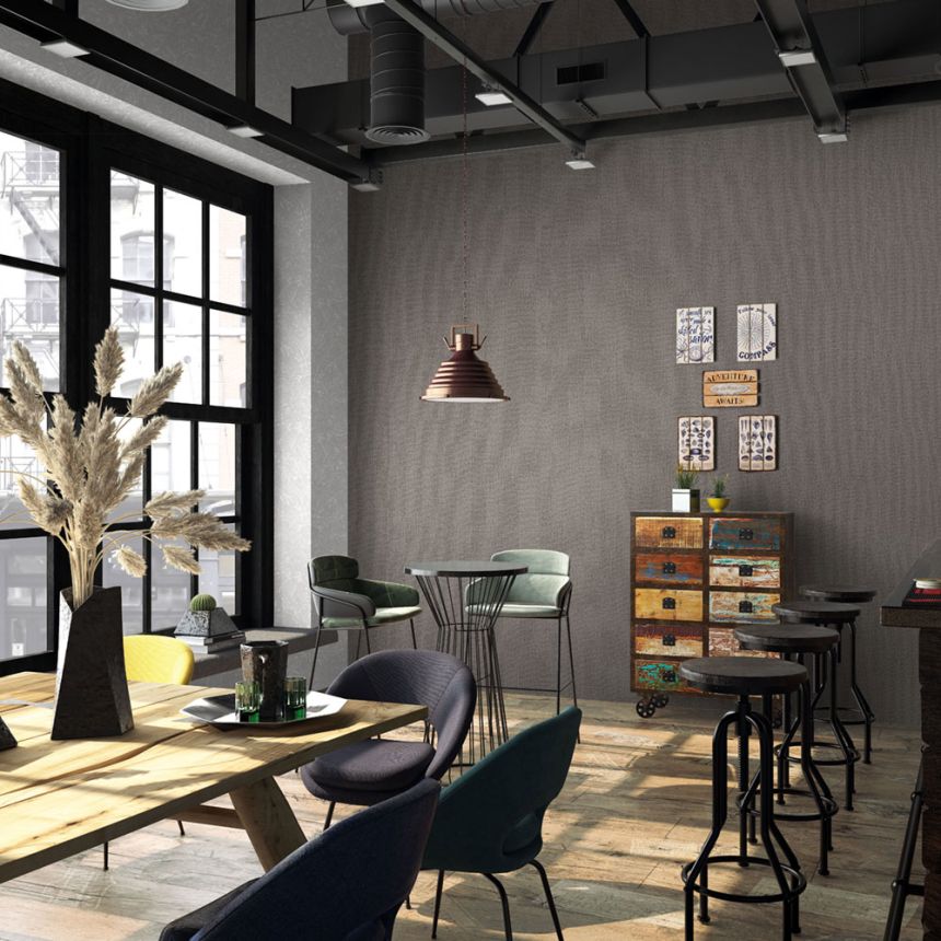 Wallpaper, Brown, Fabric Texture, 34183, Kumano, Loft Superior, Marburg