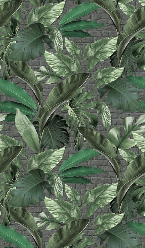 Wall Mural, Leaves, Bricks, 34195, Loft Superior, Marburg