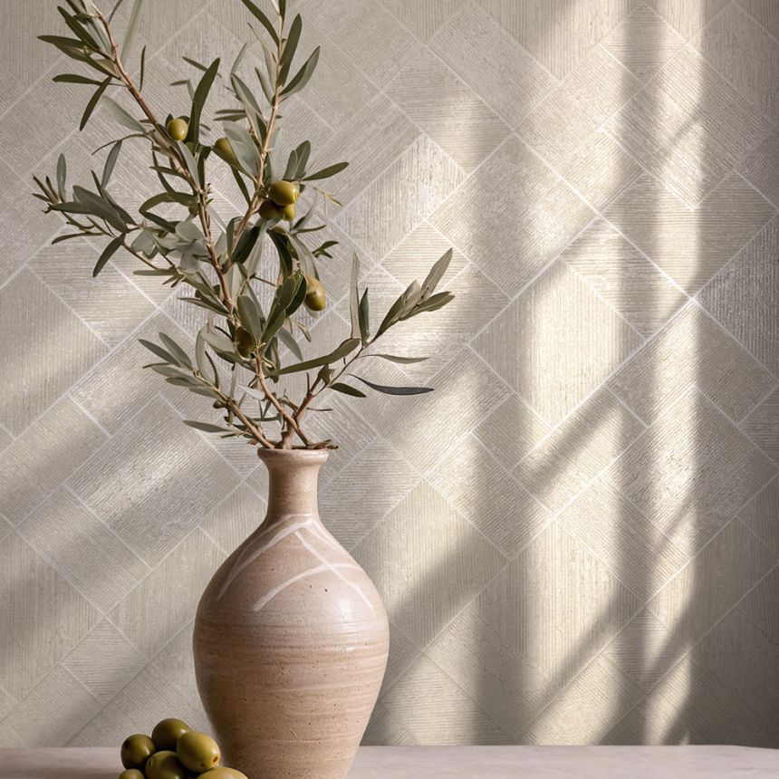Wallpaper, beige, geometric pattern, 35509, Ritus, Marburg