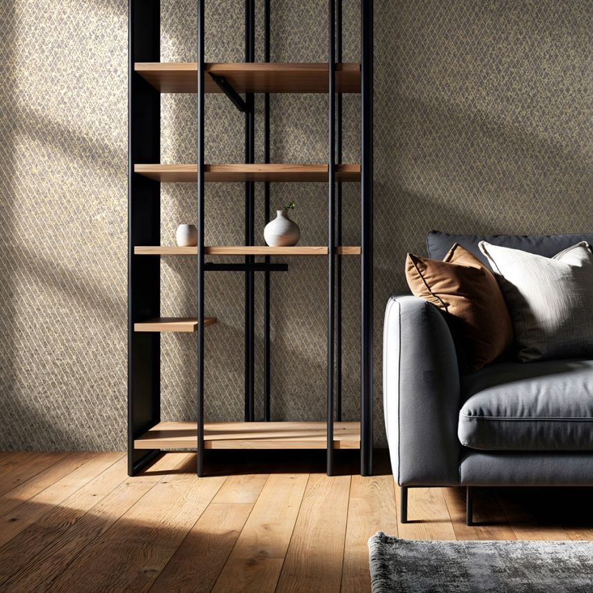 Geometric wallpaper, black-gold, 35540, Ritus, Marburg