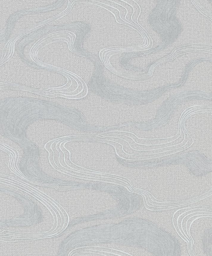 Wallpaper, grey, fabric texture, waves, 34536, Kumano, Marburg