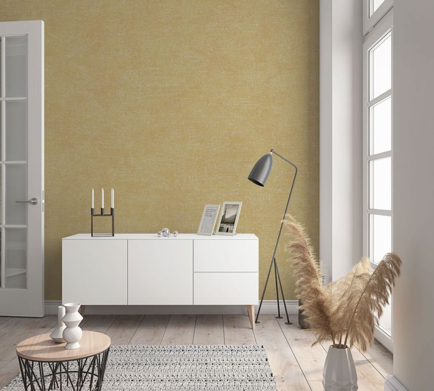 Wallpaper, Brown-Yellow, Fabric Texture, 32425, Shades, Marburg