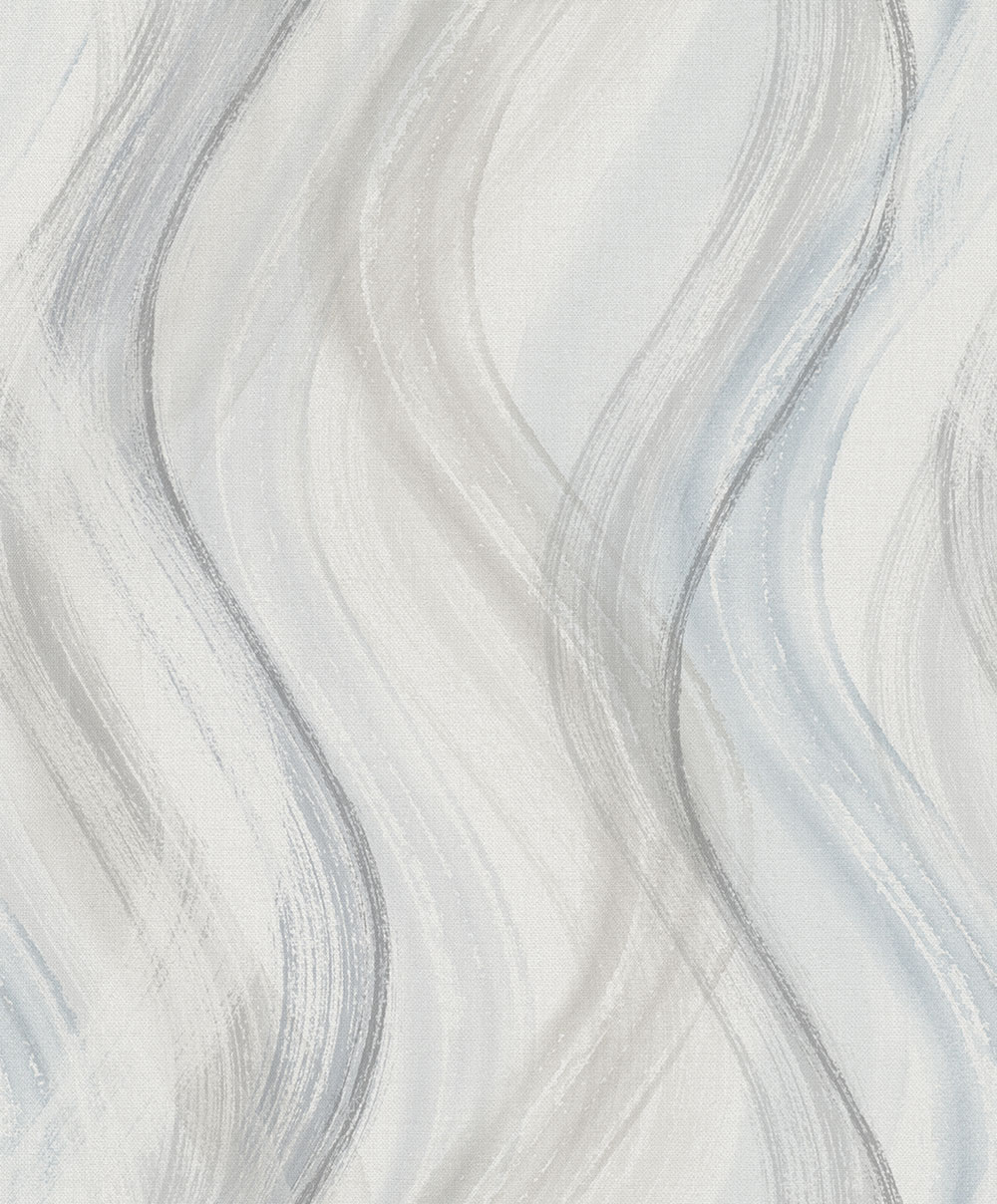 Wallpaper, Grey-Blue, Waves, 32445, Shades, Marburg
