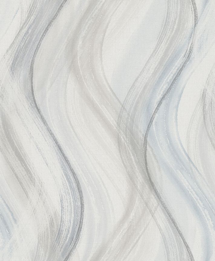 Wallpaper, Grey-Blue, Waves, 32445, Shades, Marburg