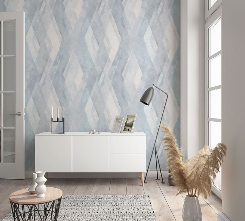 Geometric Wallpaper, Grey-Blue, 32448, Shades, Marburg