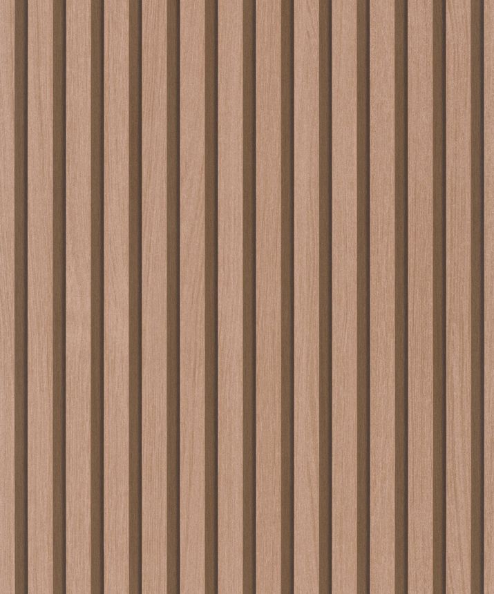 Non-woven wallpaper, copper, wood-look, slats, planks, 33397, Travertino, Marburg