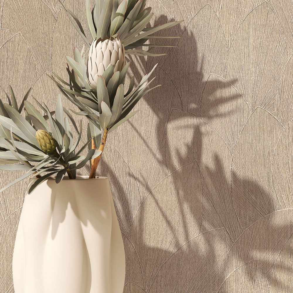 Wallpaper, beige, leaves, 35387, Timber, Marburg