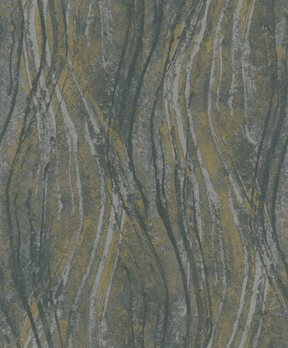Wallpaper, Black-Ochre, Texture, Waves, 82496, Naomi, Novamur