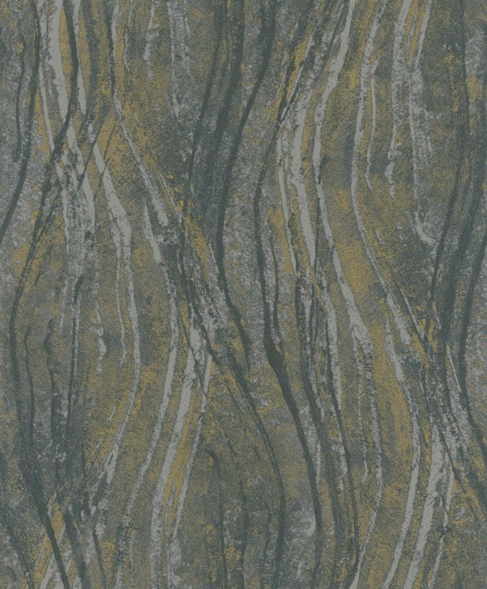 Wallpaper, Black-Ochre, Texture, Waves, 82496, Naomi, Novamur