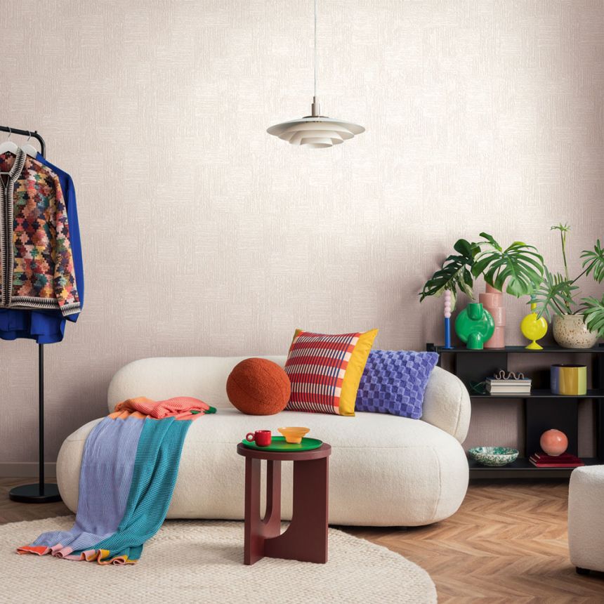 Geometric Wallpaper, Cream, 82550, Naomi, Novamur