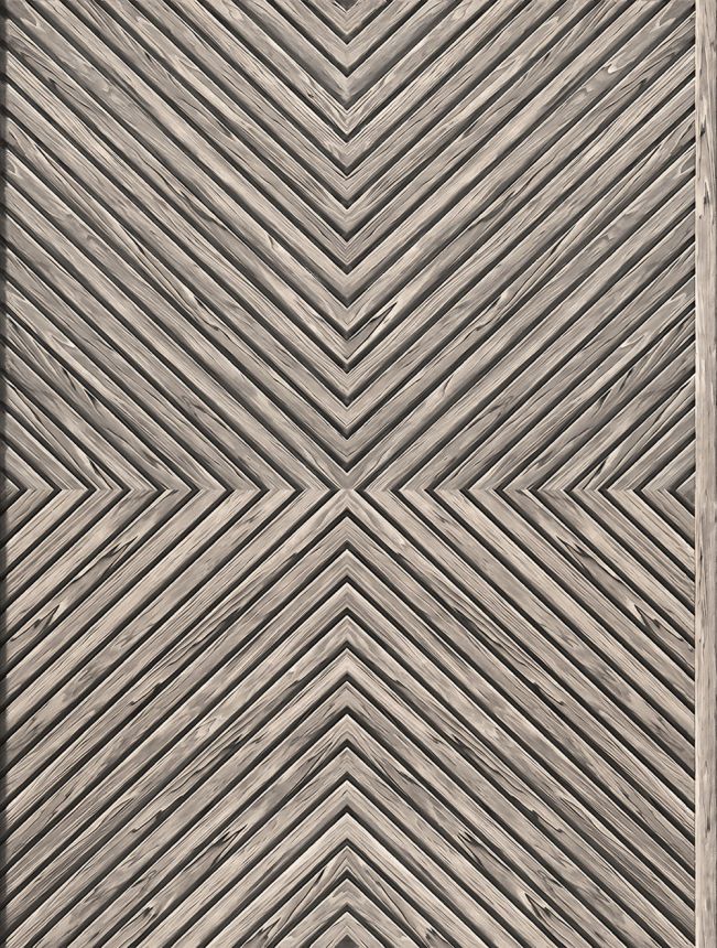 Wallpaper, Grey-Beige, Wood Panel Effect, 89018, Naomi, Novamur