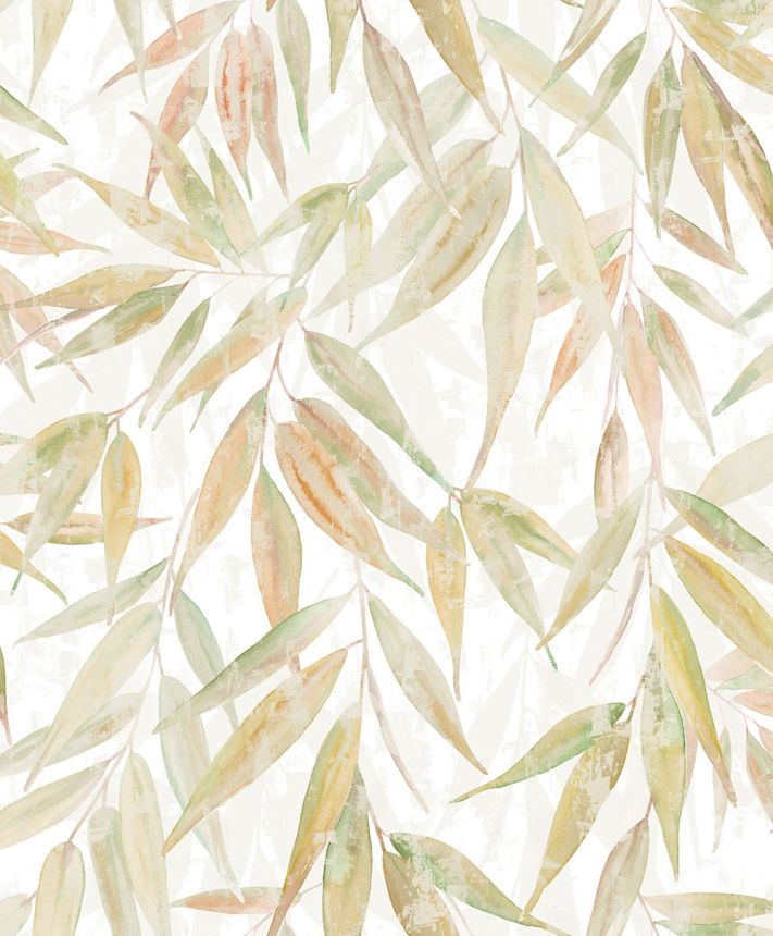Wallpaper, Green-Beige, Leaves, 89042, Naomi, Novamur
