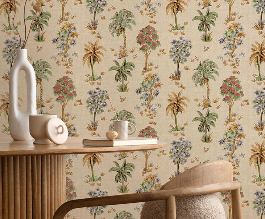 Luxury Wallpaper, Beige, Trees, Z70701, Marrakech, Zambaiti Parati