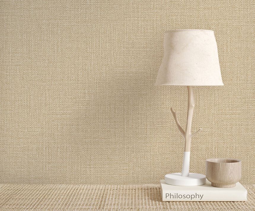 Wallpaper, Brown-Beige, Herringbone Pattern, Z70707, Marrakech, Zambaiti Parati