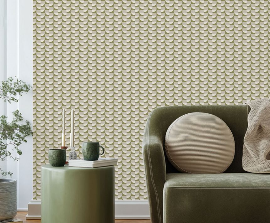 Wallpaper, Grey-Beige, Green, Z70723, Marrakech, Zambaiti Parati