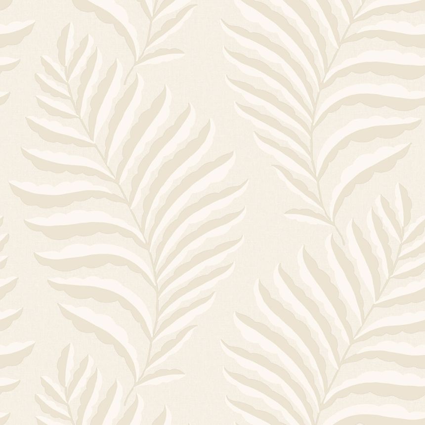 Wallpaper, Cream, Leaves, Z70724, Marrakech, Zambaiti Parati