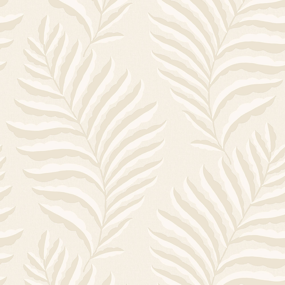Wallpaper, Cream, Leaves, Z70724, Marrakech, Zambaiti Parati