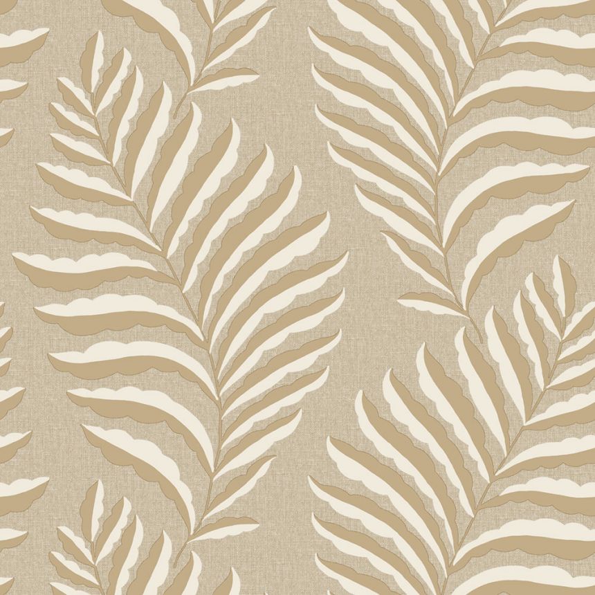 Wallpaper, Ochre, Leaves, Z70730, Marrakech, Zambaiti Parati