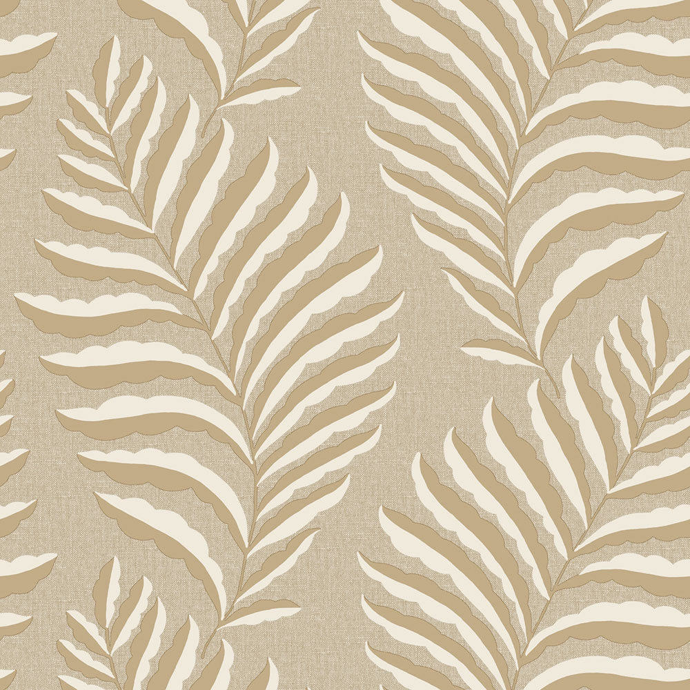 Wallpaper, Ochre, Leaves, Z70730, Marrakech, Zambaiti Parati