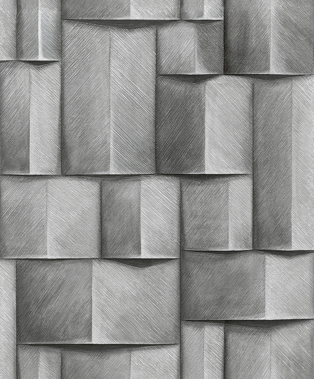 Graphic wallpaper, grey, 3D effect, 35381, Timber, Marburg