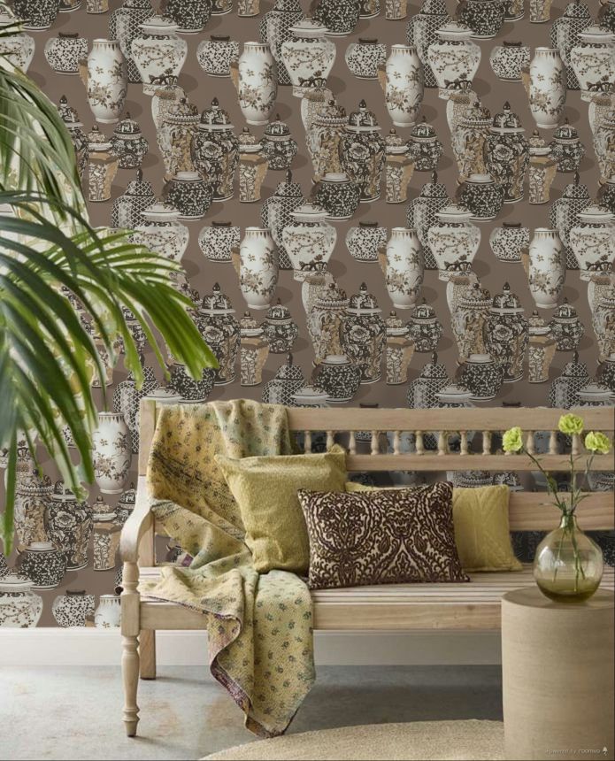 Wallpaper, 351210, Brown, Vessels, Magnifique, Eijffinger