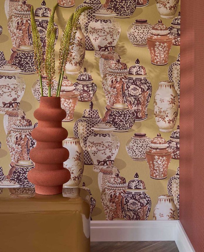 Wallpaper, 351213, Ochre, Vessels, Magnifique, Eijffinger