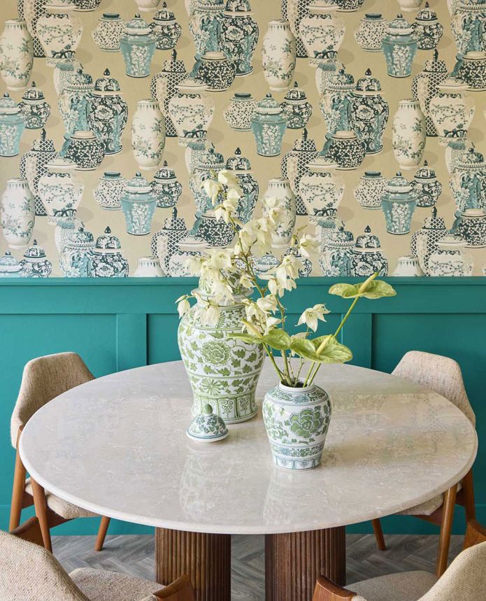 Wallpaper, 351215, Green, Vessels, Magnifique, Eijffinger