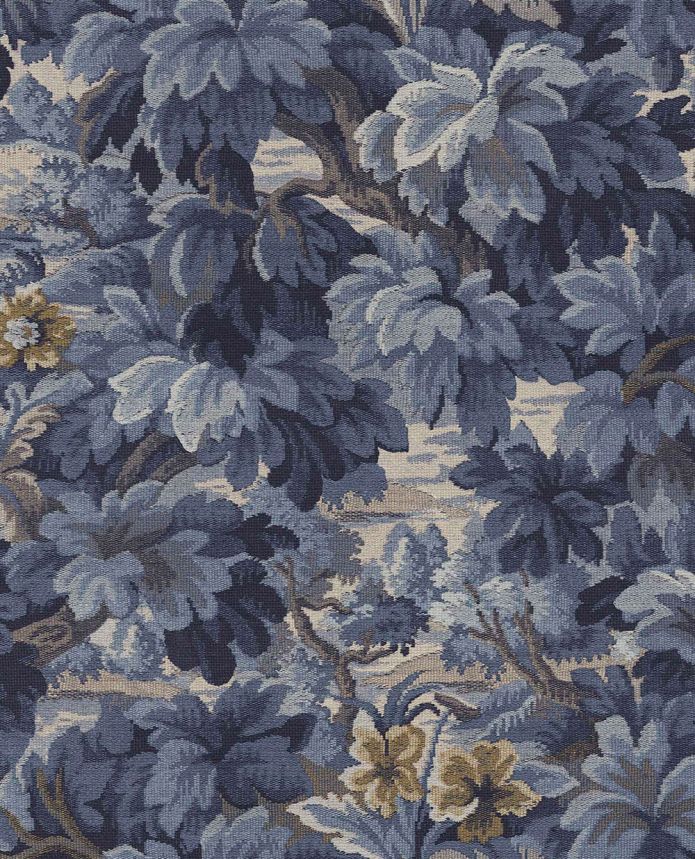 Wallpaper, Blue, Leaves, Trees, 351242, Magnifique, Eijffinger