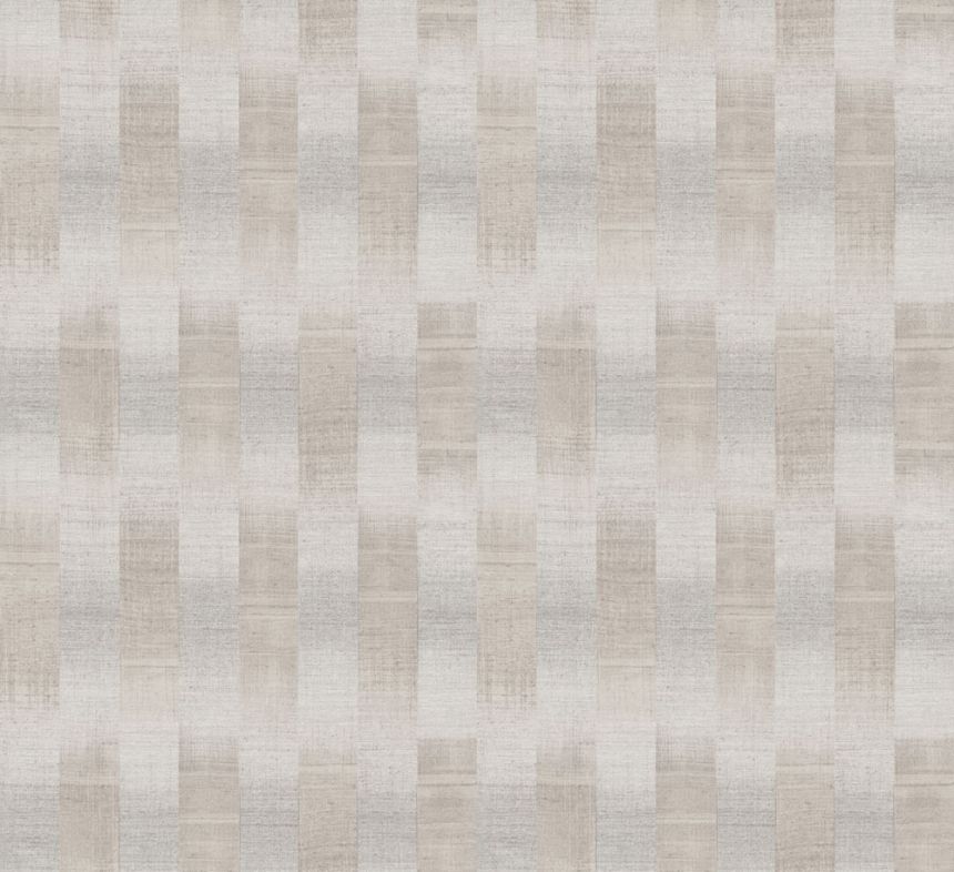 Striped wallpaper, grey, beige, fabric effect, RIC101, Serica, Masureel
