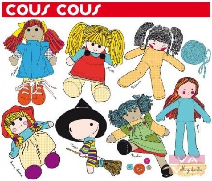Self-adhesive decoration Dolls 0109, Cous cous, My dolls