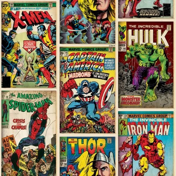 Paper wallpaper 70-238, Marvel Action Heroes, Kids@Home 6, Graham & Brown