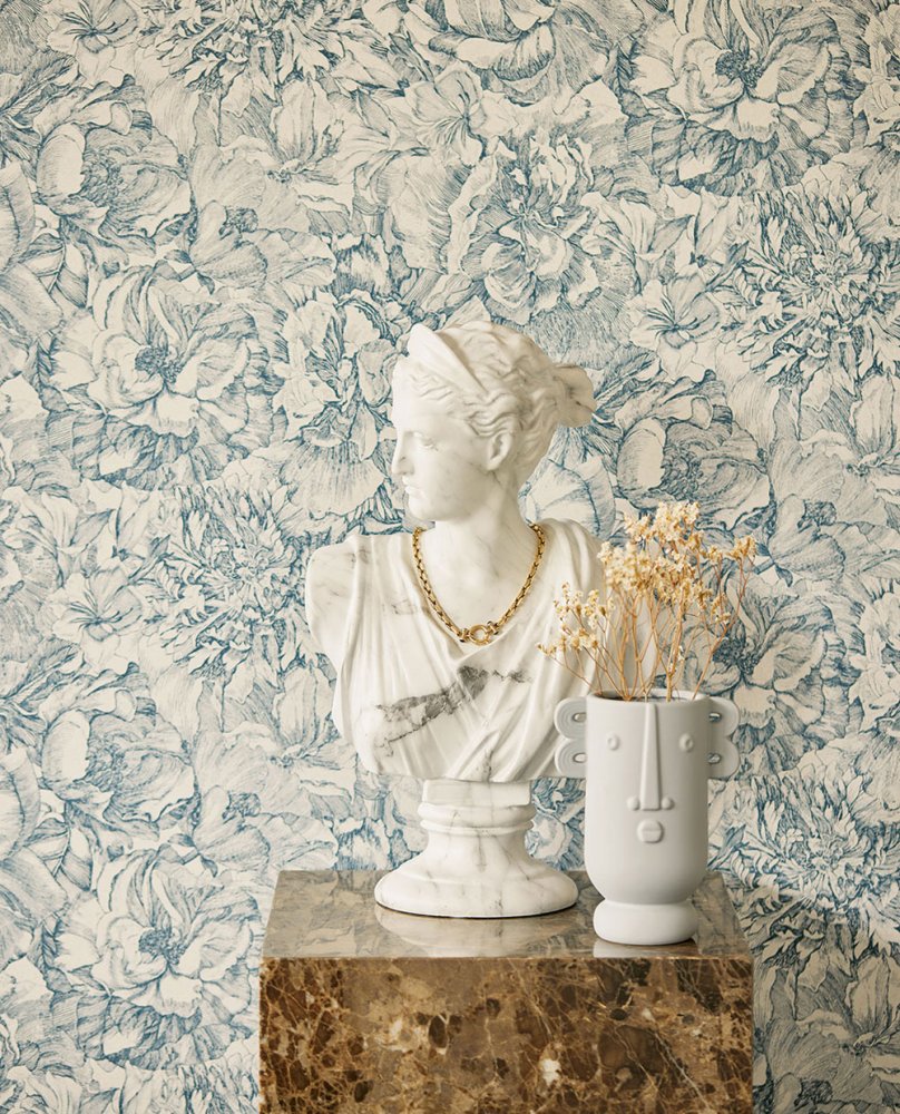Non-woven wallpaper Flowers, 307343, Museum, Eijffinger