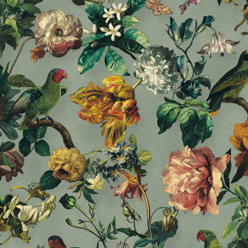 Luxury non-woven wallpaper Birds, Flowers, 307302, Museum, Eijffinger