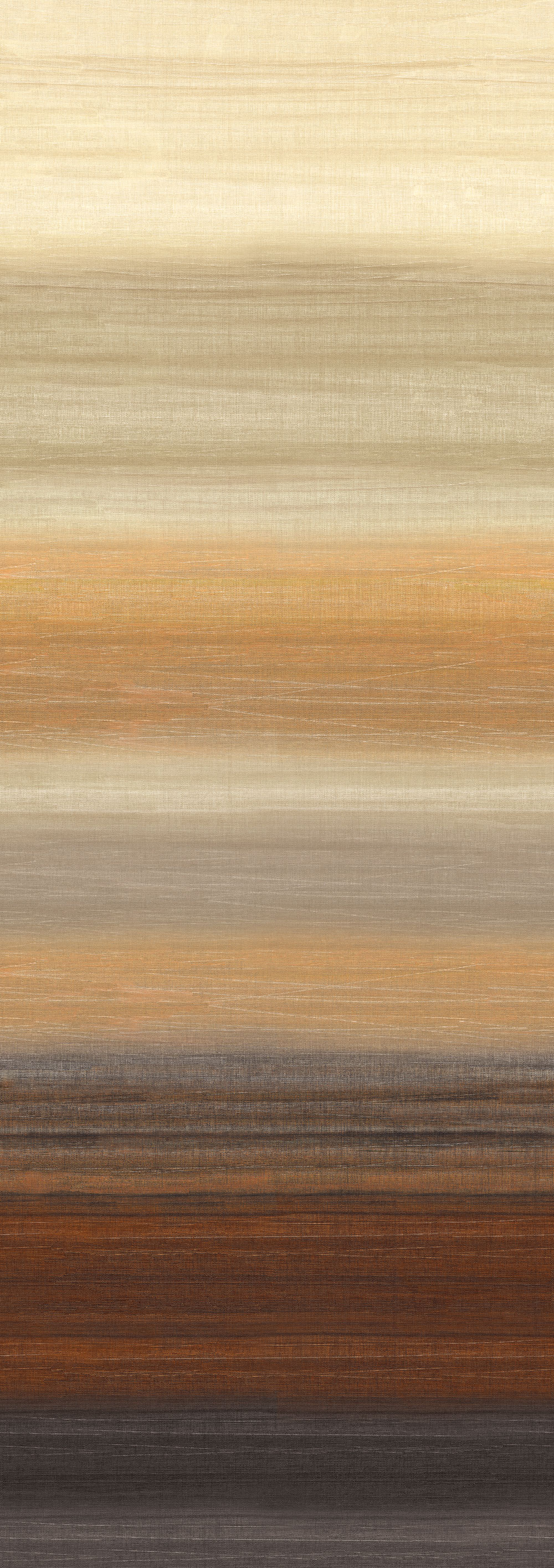 Mural wallpaper, fabric effect, orange, brown, stripes, DGRIC201-300, Serica, Masureel