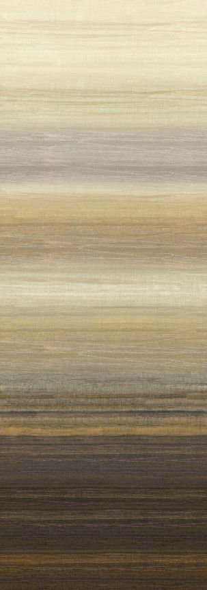 Mural wallpaper, fabric effect, brown, beige, stripes, DGRIC203-260, Serica, Masureel