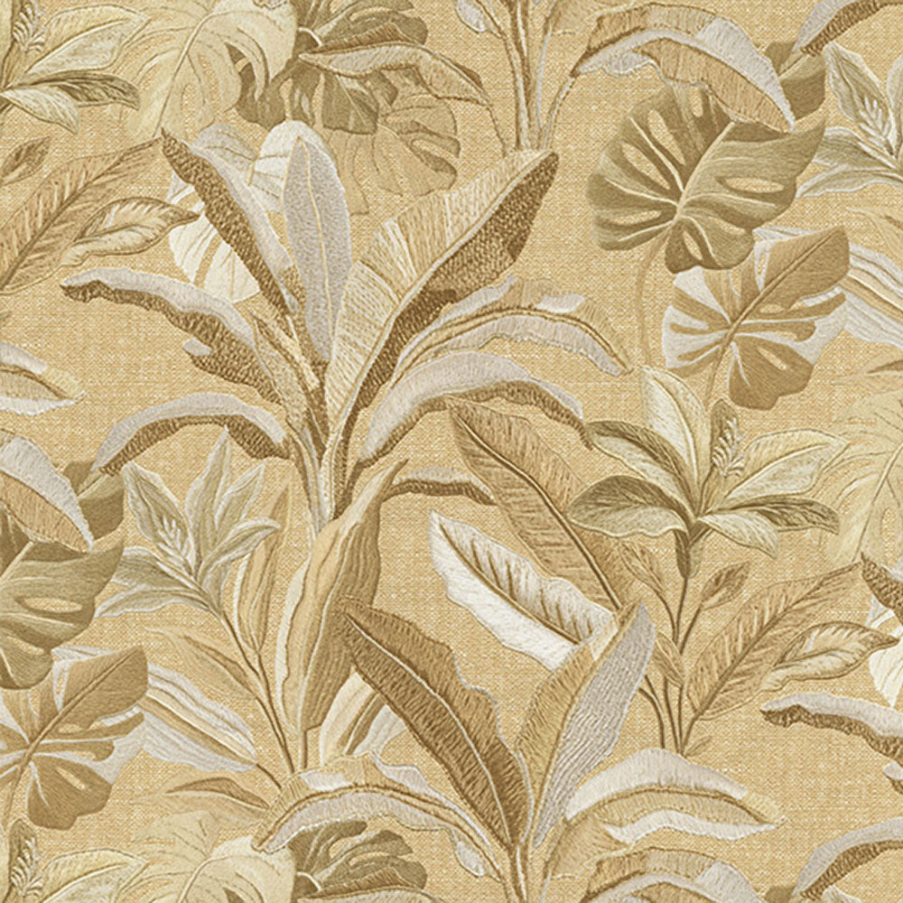 Luxury wallpaper, gold, flowers, leaves, 73807, Tendenze, Emiliana Parati