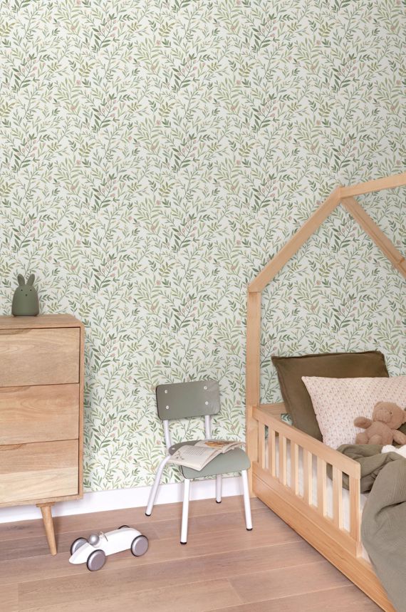 Wallpaper, green, branches, A78801, Inia, Grandeco