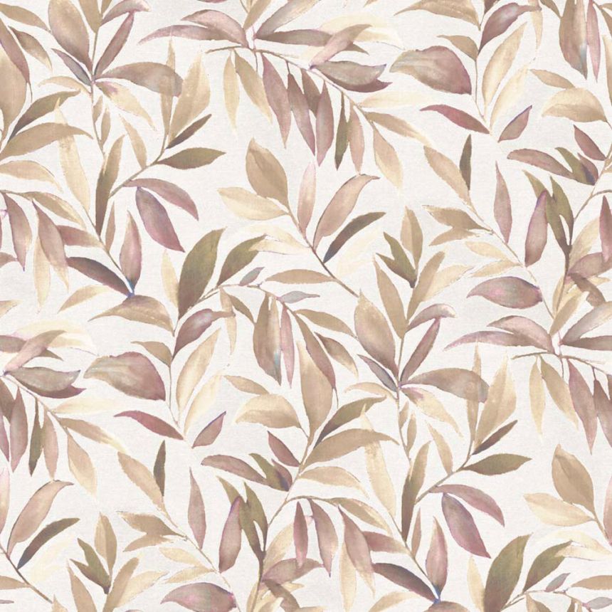 Wallpaper, brown-beige, leaves, 2001, Rio, Parato by Cristiana Masi