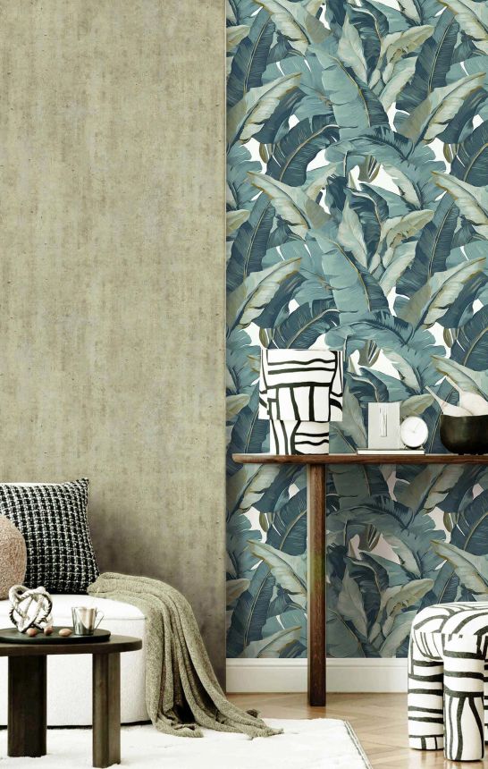 Wallpaper, blue, leaves, 2007, Rio, Parato by Cristiana Masi