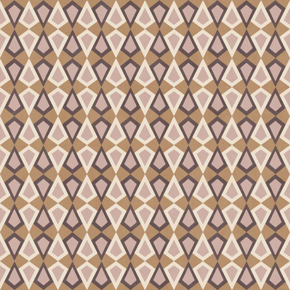 Geometric wallpaper, brown-purple, 2038, Rio, Parato by Cristiana Masi