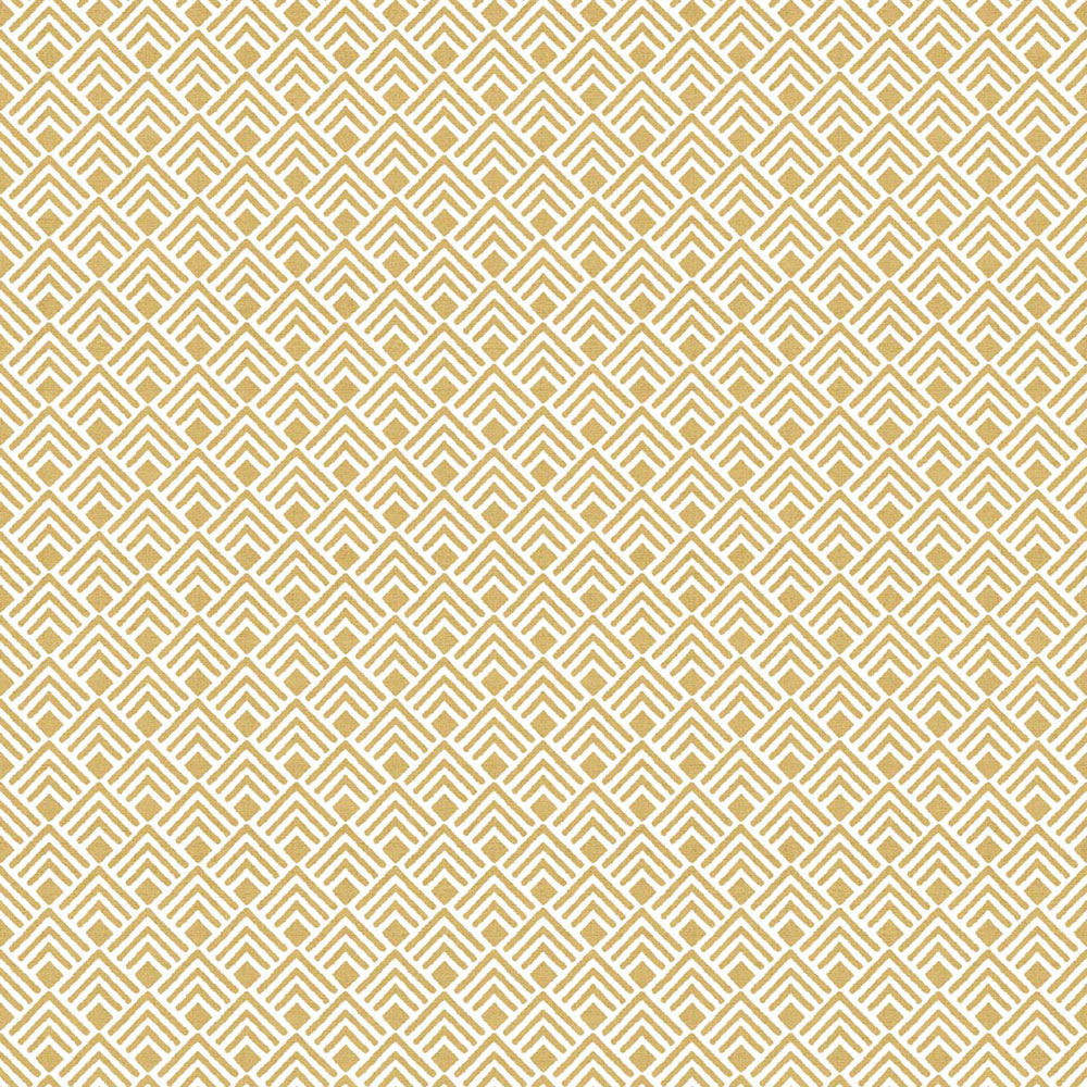 Geometric wallpaper, ochre, 2051, Rio, Parato by Cristiana Masi