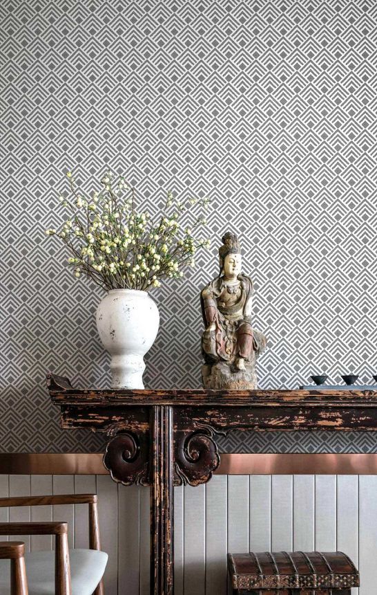 Geometric wallpaper, grey, 2052, Rio, Parato by Cristiana Masi