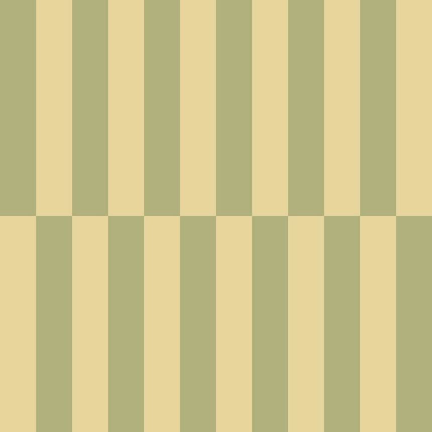 Geometric wallpaper, ochre-green, stripes, 2055, Rio, Parato by Cristiana Masi