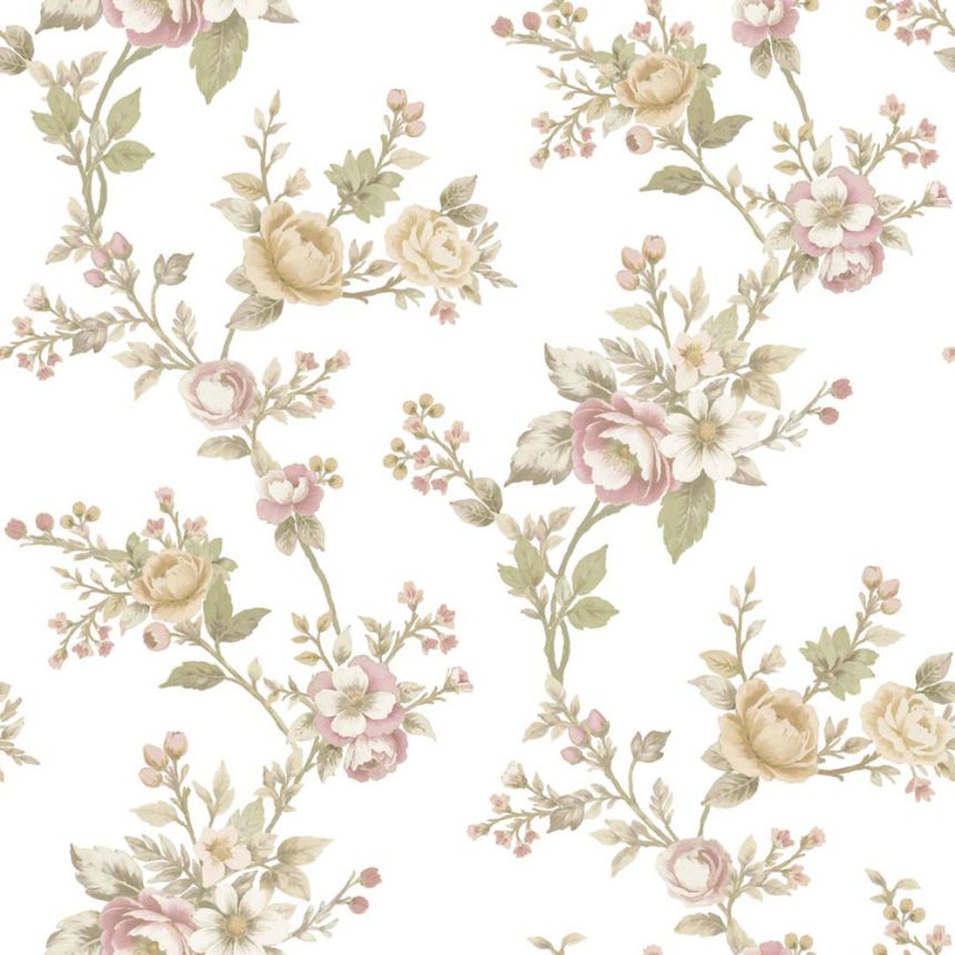 Wallpaper, beige, flowers, 8325, Blooming Garden 2, Parato by Cristiana Masi