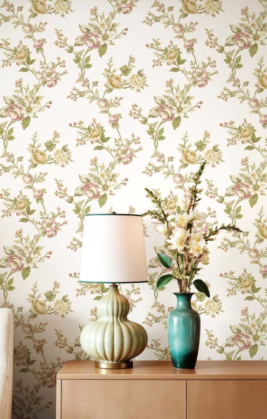 Wallpaper, beige, flowers, 8325, Blooming Garden 2, Parato by Cristiana Masi