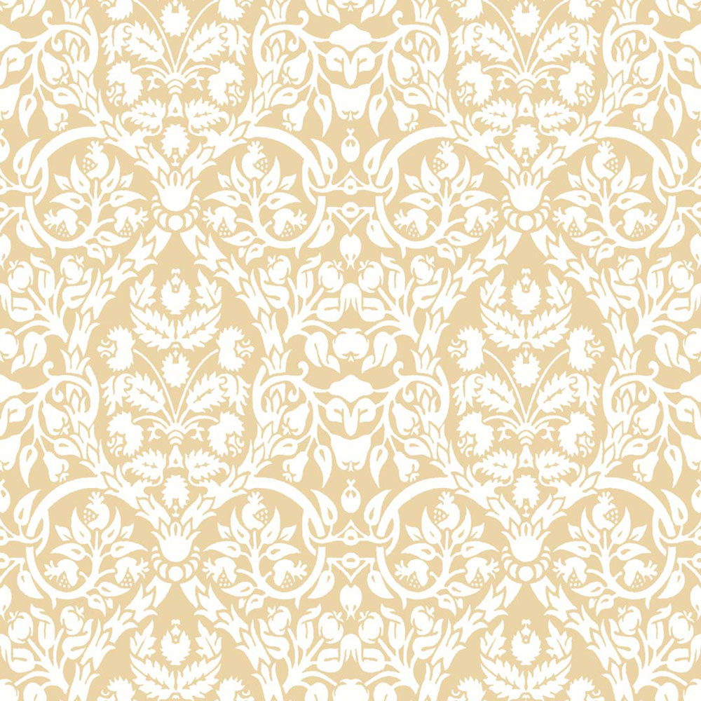 Wallpaper, ochre, ornaments, 8347, Blooming Garden 2, Parato by Cristiana Masi