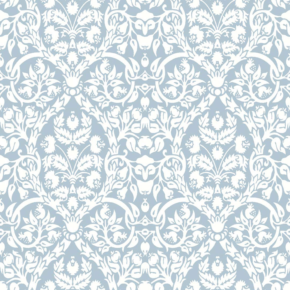 Wallpaper, blue, ornaments, 8349, Blooming Garden 2, Parato by Cristiana Masi