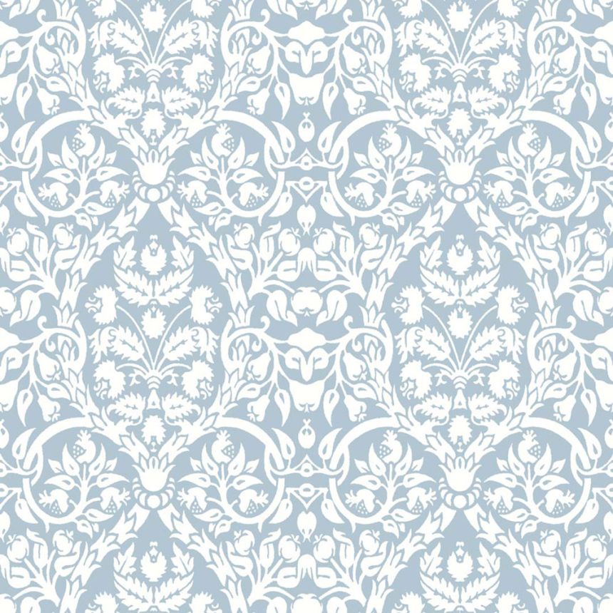 Wallpaper, blue, ornaments, 8349, Blooming Garden 2, Parato by Cristiana Masi