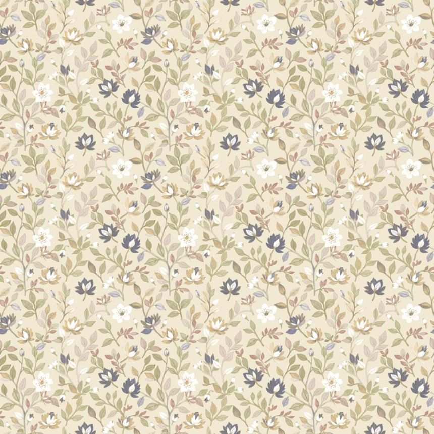 Wallpaper, beige, flowers, 8353, Blooming Garden 2, Parato by Cristiana Masi